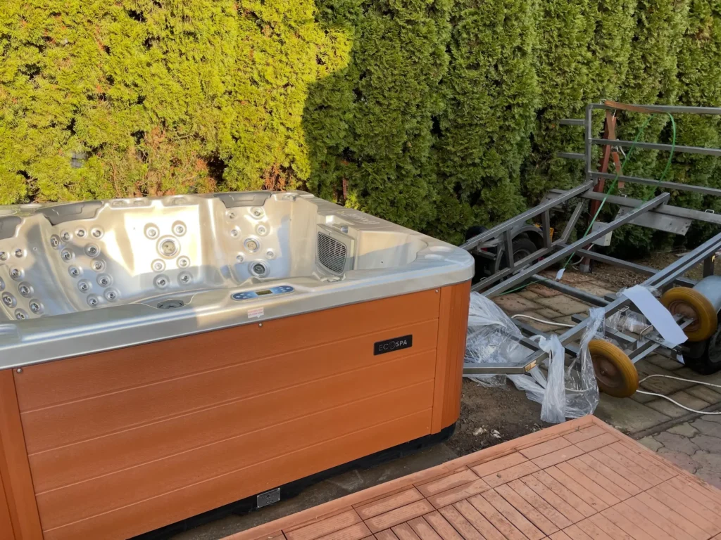 Jakuzzi telepítési útvonal és helyszín